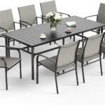 Large Metal Outdoor Dining Set for 8 – OEM/ODM Project