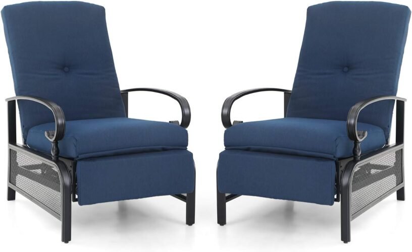 10001 Adjustable Metal Outdoor Recliner Chairs (Set of 2) – OEM/ODM Project - Image 1