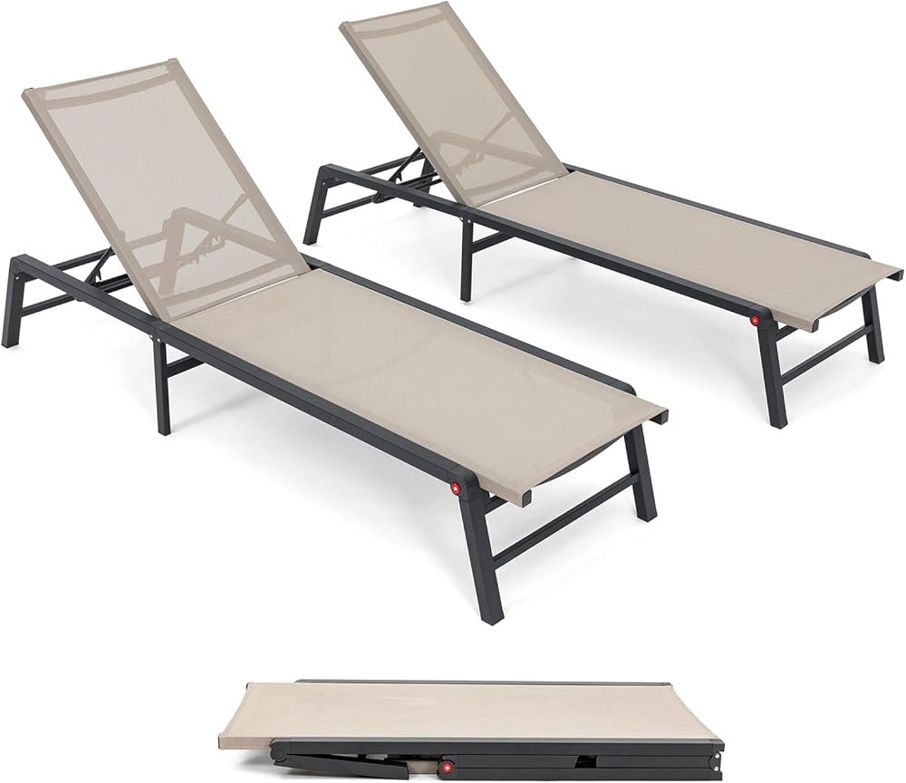 10001 Aluminum Outdoor Chaise Lounge (Set of 2) – OEM/ODM Project - Image 1