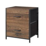 2-Drawer Fabric Nightstand with Metal Frame – OEM/ODM Project