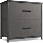 2-Drawer Fabric Nightstand with Metal Frame – OEM/ODM Project - Image 3