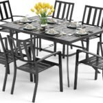 Metal Outdoor Dining Set with Rectangular Table – OEM/ODM Project