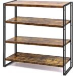 4-Tier Metal Frame Bookshelf with X-Bracing – OEM/ODM Project - Image 2