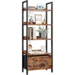 4-Tier Metal Frame Bookshelf with X-Bracing – OEM/ODM Project - Image 4