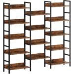 Triple Wide 5-Tier Bookshelf with Open Shelves – OEM/ODM Project