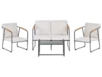 Steel Outdoor Lounge Set with Table (4-Seater) – OEM/ODM Project