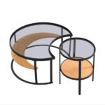 Nesting Round Coffee Table Set (Tempered Glass Top) – OEM/ODM Project