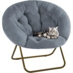 Faux Fur Saucer Chair with Metal Frame – OEM/ODM Project - Image 5