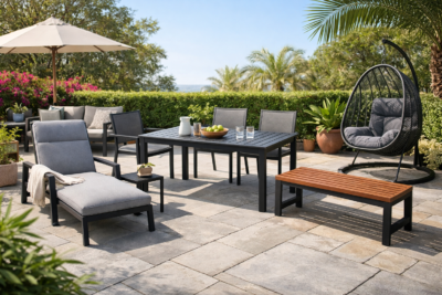 types of outdoor metal chairs