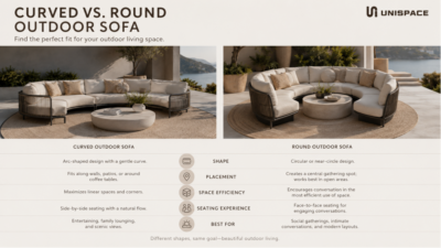 curved vs round outdoor sofa comparison