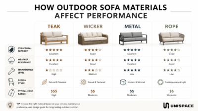 How Outdoor Sofa Materials Affect Performance