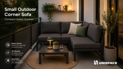 small outdoor corner sofa for compact spaces