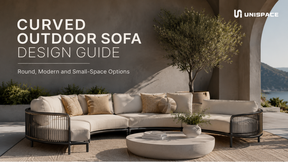 curved outdoor sofa for modern outdoor spaces
