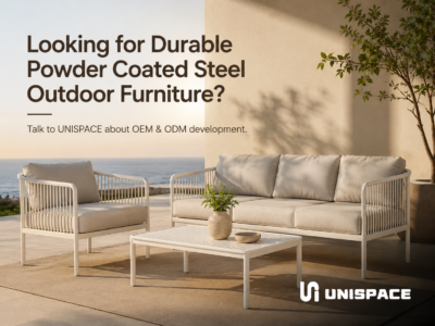 durable powder coated steel outdoor furniture OEM ODM development
