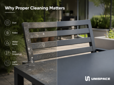 why proper cleaning matters for steel outdoor furniture