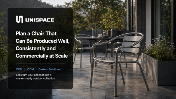 Custom metal outdoor chairs manufactured for OEM and ODM projects