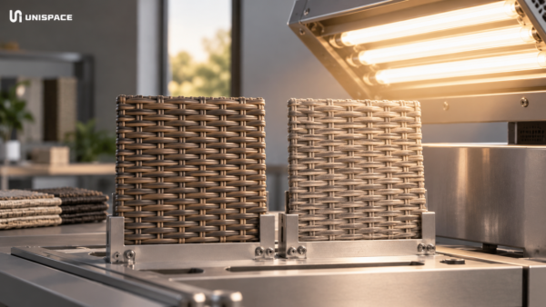 UV resistance should lead to questions about material, stabilisation, test evidence and the intended market.