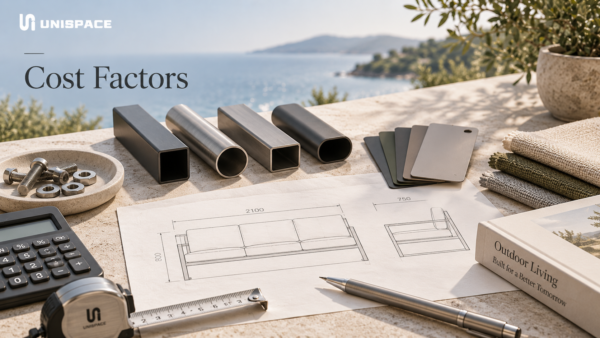  custom metal outdoor furniture tube selection cost factors