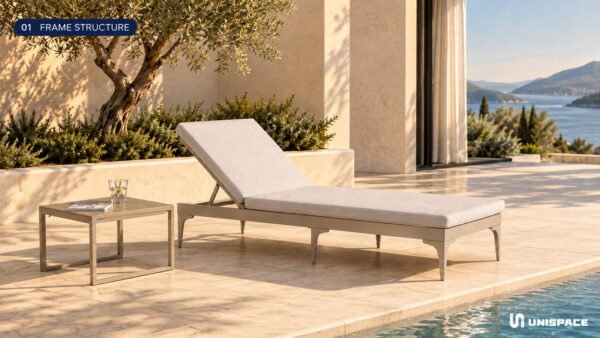 UNISPACE chaise lounge in use